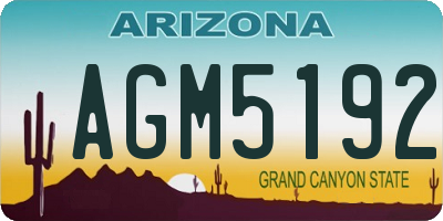 AZ license plate AGM5192
