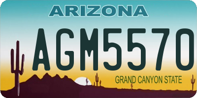 AZ license plate AGM5570