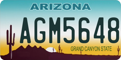 AZ license plate AGM5648