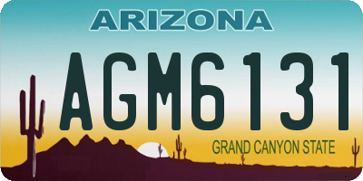 AZ license plate AGM6131