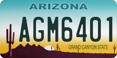 AZ license plate AGM6401