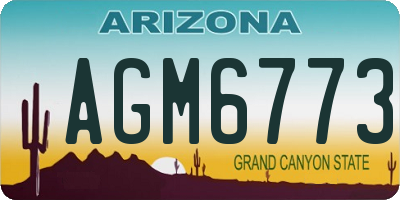 AZ license plate AGM6773