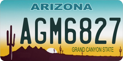 AZ license plate AGM6827