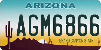 AZ license plate AGM6866