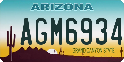 AZ license plate AGM6934