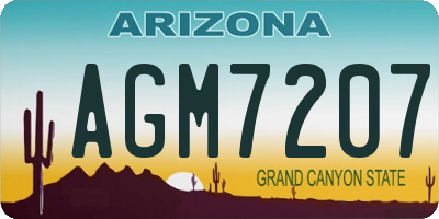 AZ license plate AGM7207