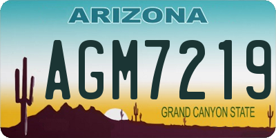 AZ license plate AGM7219