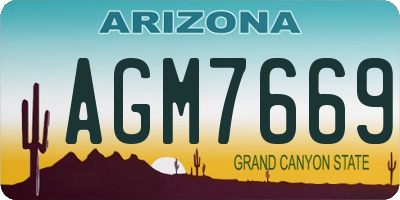 AZ license plate AGM7669