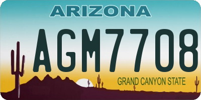 AZ license plate AGM7708