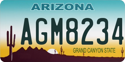 AZ license plate AGM8234
