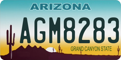 AZ license plate AGM8283