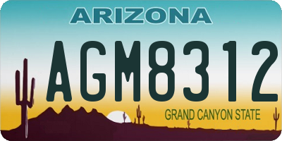 AZ license plate AGM8312