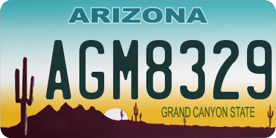 AZ license plate AGM8329