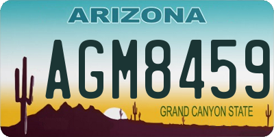 AZ license plate AGM8459