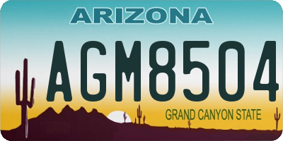 AZ license plate AGM8504