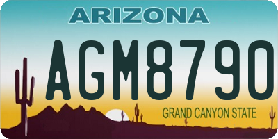 AZ license plate AGM8790