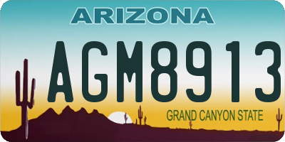 AZ license plate AGM8913