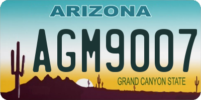 AZ license plate AGM9007