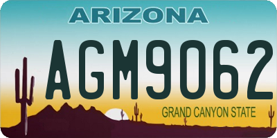 AZ license plate AGM9062
