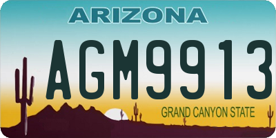 AZ license plate AGM9913