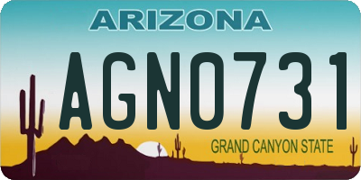AZ license plate AGN0731