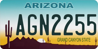 AZ license plate AGN2255