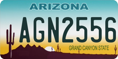 AZ license plate AGN2556