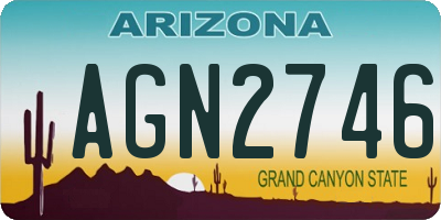 AZ license plate AGN2746