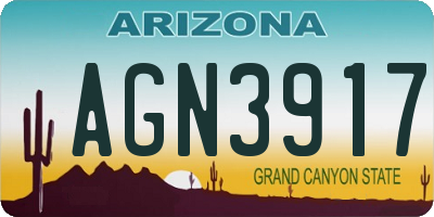AZ license plate AGN3917