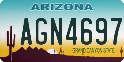 AZ license plate AGN4697