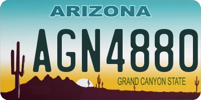 AZ license plate AGN4880