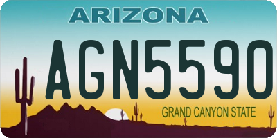 AZ license plate AGN5590