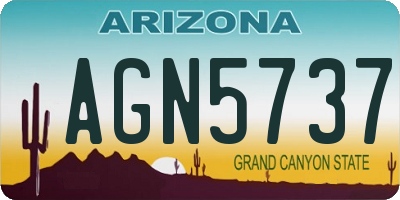 AZ license plate AGN5737