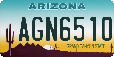 AZ license plate AGN6510