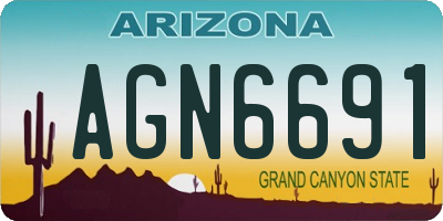 AZ license plate AGN6691