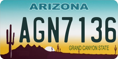 AZ license plate AGN7136