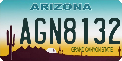 AZ license plate AGN8132
