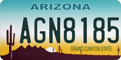 AZ license plate AGN8185