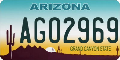 AZ license plate AGO2969
