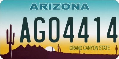 AZ license plate AGO4414