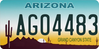 AZ license plate AGO4483