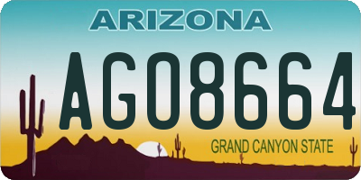 AZ license plate AGO8664