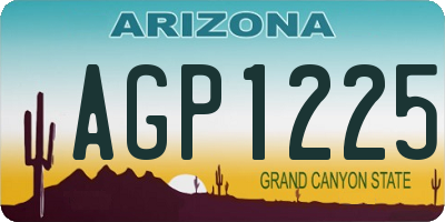 AZ license plate AGP1225