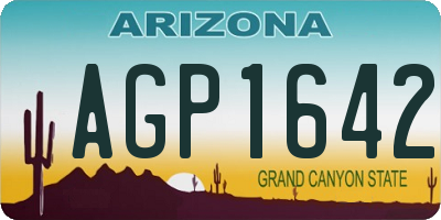 AZ license plate AGP1642