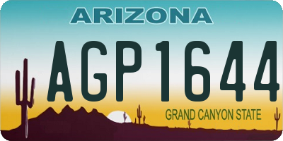 AZ license plate AGP1644