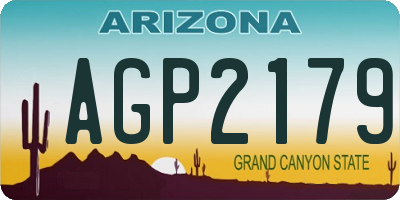 AZ license plate AGP2179