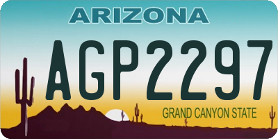 AZ license plate AGP2297