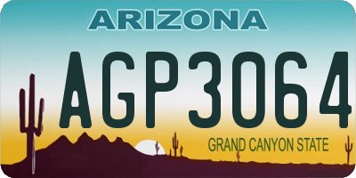 AZ license plate AGP3064