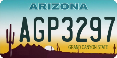AZ license plate AGP3297