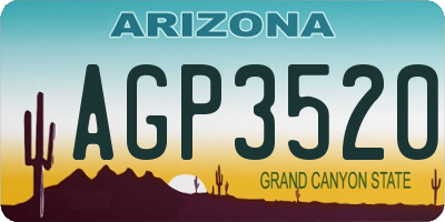 AZ license plate AGP3520